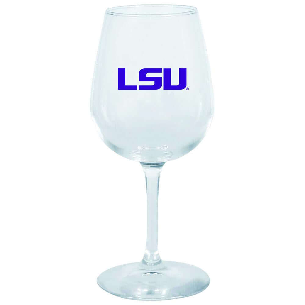 12.75oz Logo Girl Wine Glass LSU COL, Holiday_category_All, LSU, LSU Tigers, OldProduct 888966689268 $12.5