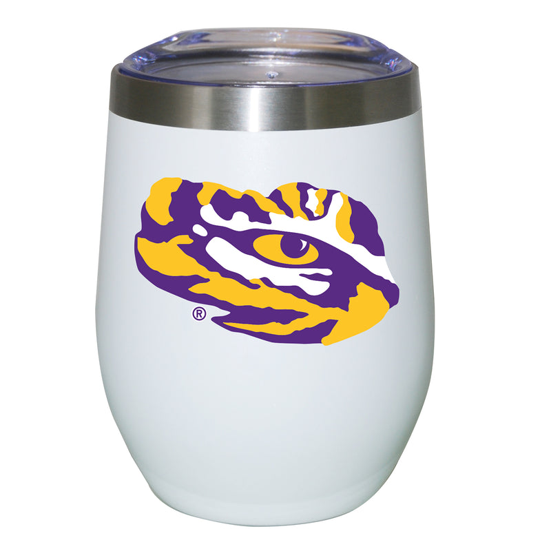 12oz White Stainless Steel Stemless Tumbler | LSU Tigers