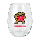 15oz Personalized Stemless Glass | Maryland Terrapins