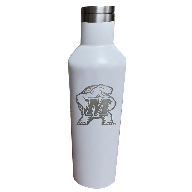 17oz White Etched Infinity Bottle | Maryland Terrapins