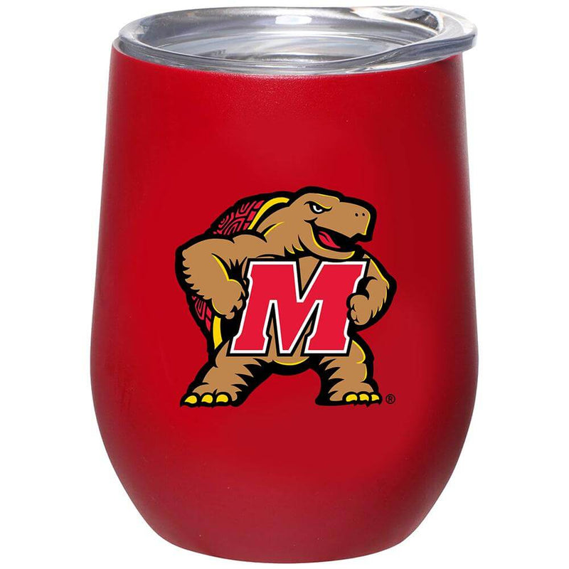 12oz Matte Stainless Steel Stemless Tumbler | Maryland COL, CurrentProduct, Drinkware_category_All, MAR, Maryland Terrapins 888966600010 $32.99