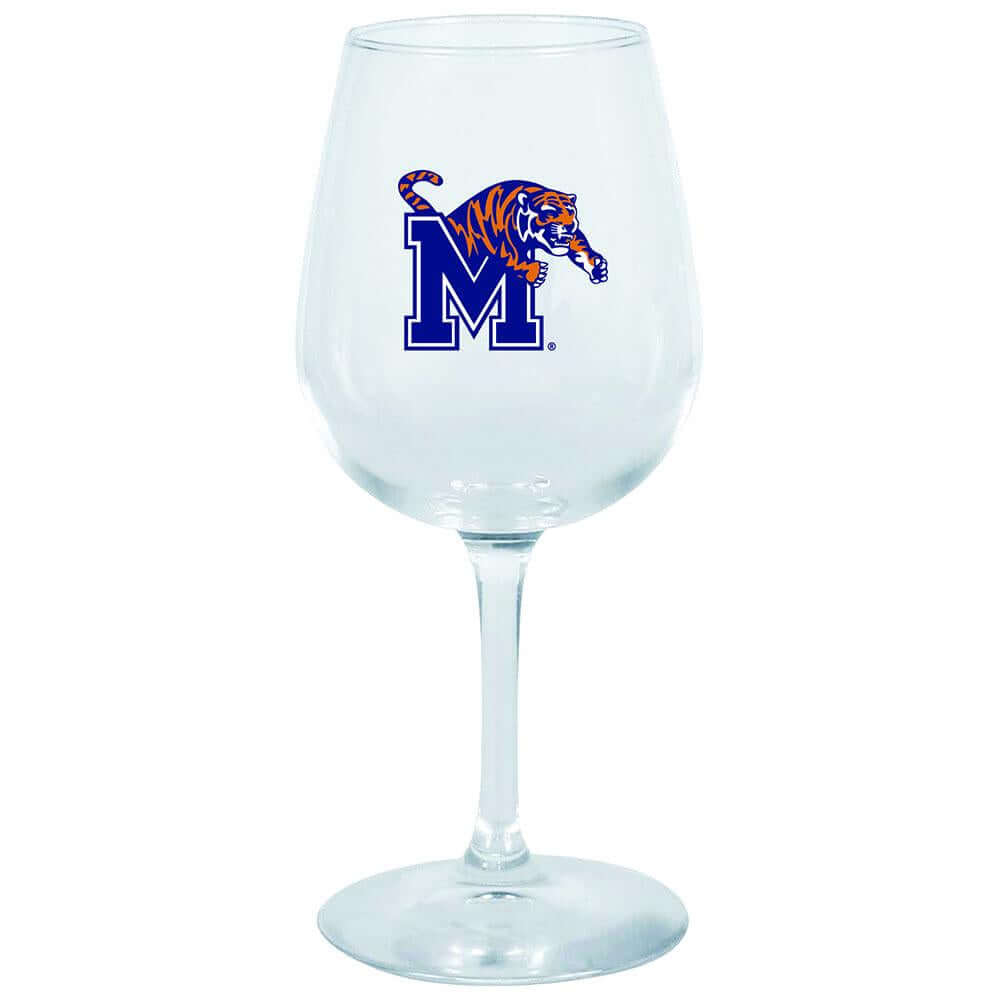 12.75oz Logo Girl Wine Glass Memphis COL, Holiday_category_All, MEM, Memphis Tigers, OldProduct 888966689800 $12.5