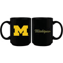 15oz Black Mug | Michigan Wolverines COL, CurrentProduct, Drinkware_category_All, MH, Michigan Wolverines 687746961323 $15.49