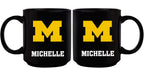 11oz Black Personalized Ceramic Mug | Michigan Wolverines COL, CurrentProduct, Custom Drinkware, Drinkware_category_All, Gift Ideas, MH, Michigan Wolverines, Personalization, Personalized_Personalized 194207388617 $20.11