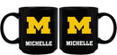 11oz Black Personalized Ceramic Mug | Michigan Wolverines COL, CurrentProduct, Custom Drinkware, Drinkware_category_All, Gift Ideas, MH, Michigan Wolverines, Personalization, Personalized_Personalized 194207388617 $20.11