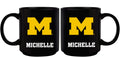 11oz Black Personalized Ceramic Mug | Michigan Wolverines COL, CurrentProduct, Custom Drinkware, Drinkware_category_All, Gift Ideas, MH, Michigan Wolverines, Personalization, Personalized_Personalized 194207388617 $20.11
