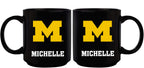 11oz Black Personalized Ceramic Mug | Michigan Wolverines COL, CurrentProduct, Custom Drinkware, Drinkware_category_All, Gift Ideas, MH, Michigan Wolverines, Personalization, Personalized_Personalized 194207388617 $20.11