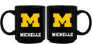 11oz Black Personalized Ceramic Mug | Michigan Wolverines COL, CurrentProduct, Custom Drinkware, Drinkware_category_All, Gift Ideas, MH, Michigan Wolverines, Personalization, Personalized_Personalized 194207388617 $20.11