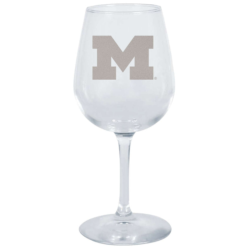 12.75oz Stemmed Wine Glass | Michigan Wolverines COL, CurrentProduct, Drinkware_category_All, MH, Michigan Wolverines  $13.99