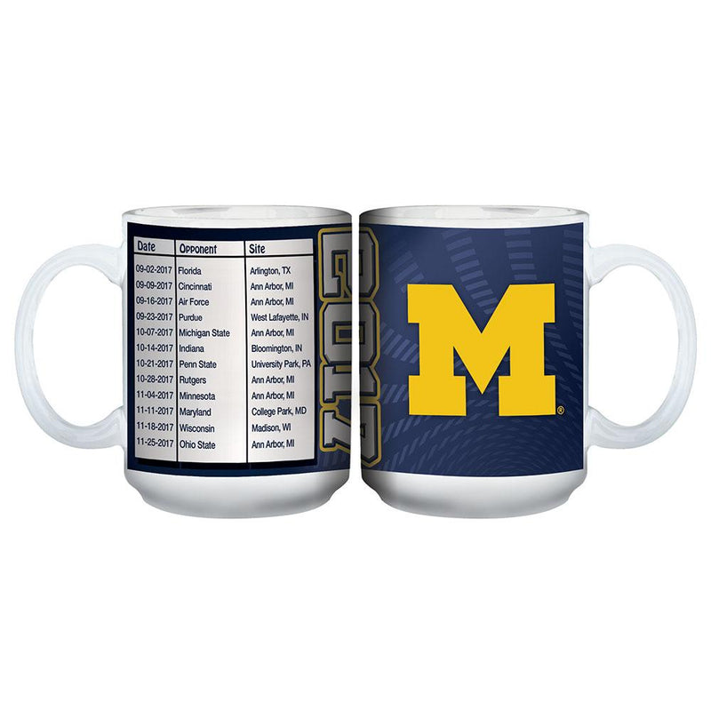 15oz White Schedule Mug |  Michigan
COL, MH, Michigan Wolverines, OldProduct
The Memory Company