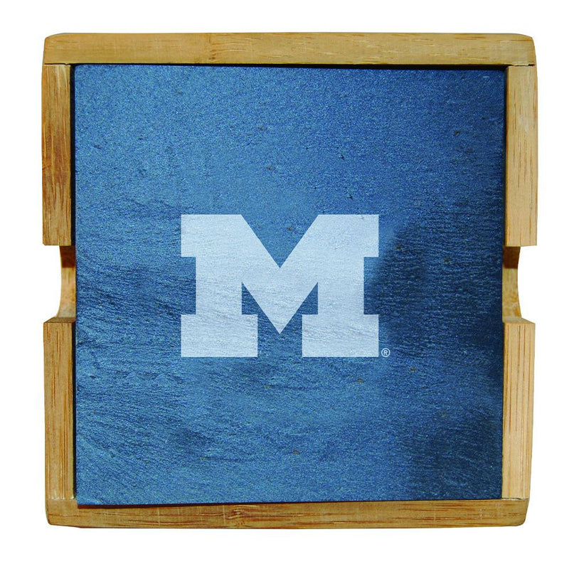 Slate Sq Coaster Set  UNIV OF MICHIGAN
COL, CurrentProduct, Home&Office_category_All, MH, Michigan Wolverines
The Memory Company
