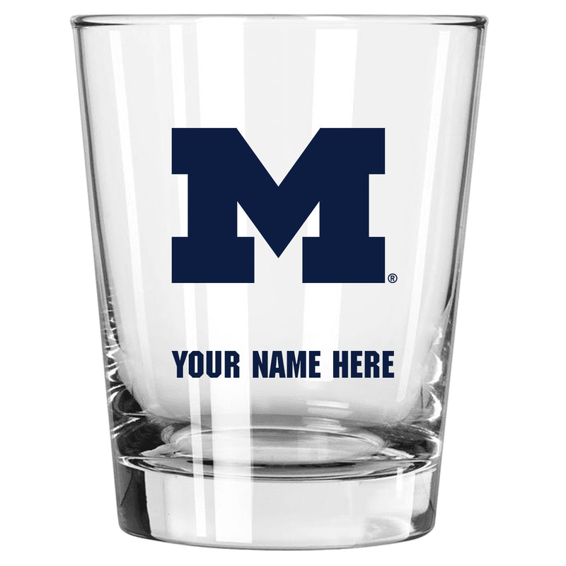 15oz Personalized Stemless Glass | Michigan Wolverines