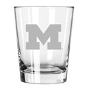 15oz Double Old Fashion Etched Glass | Michigan Wolverines COL, CurrentProduct, Drinkware_category_All, MH, Michigan Wolverines 194207263969 $13.49