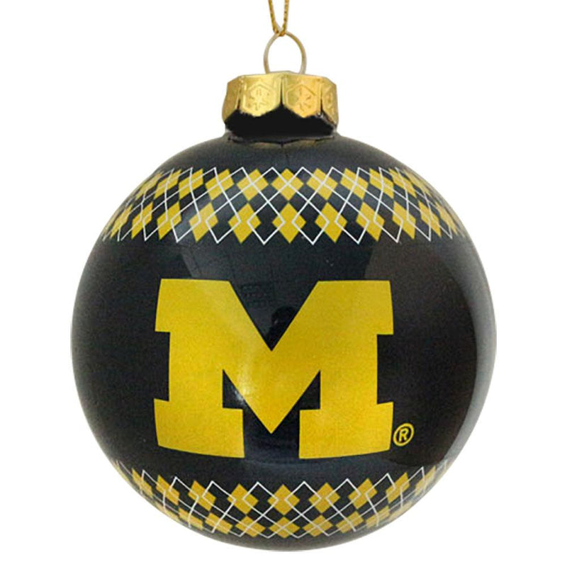 Argyle Gball Ornament Michigan
COL, MH, Michigan Wolverines, OldProduct
The Memory Company
