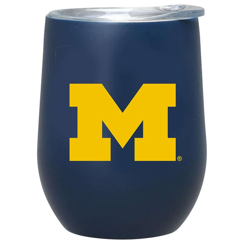 12oz Matte Stainless Steel Stemless Tumbler | Michigan COL, CurrentProduct, Drinkware_category_All, MH, Michigan Wolverines 888966600034 $32.99