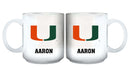 11oz White Personalized Ceramic Mug - Miami COL, CurrentProduct, Custom Drinkware, Drinkware_category_All, Gift Ideas, MIA, Miami Hurricanes, Personalization, Personalized_Personalized 194207465059 $20.11