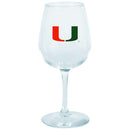 12.75oz Decal Wine Glass Miami COL, Holiday_category_All, MIA, Miami Hurricanes, OldProduct 888966690349 $12