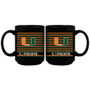 15oz Black Logo Mug | Miami COL, MIA, Miami Hurricanes, OldProduct 888966033603 $13