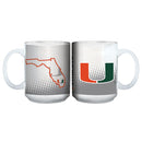 15OZ MUG WHT SOM UNIV OF MIAMI COL, MIA, Miami Hurricanes, OldProduct 888966404724 $14
