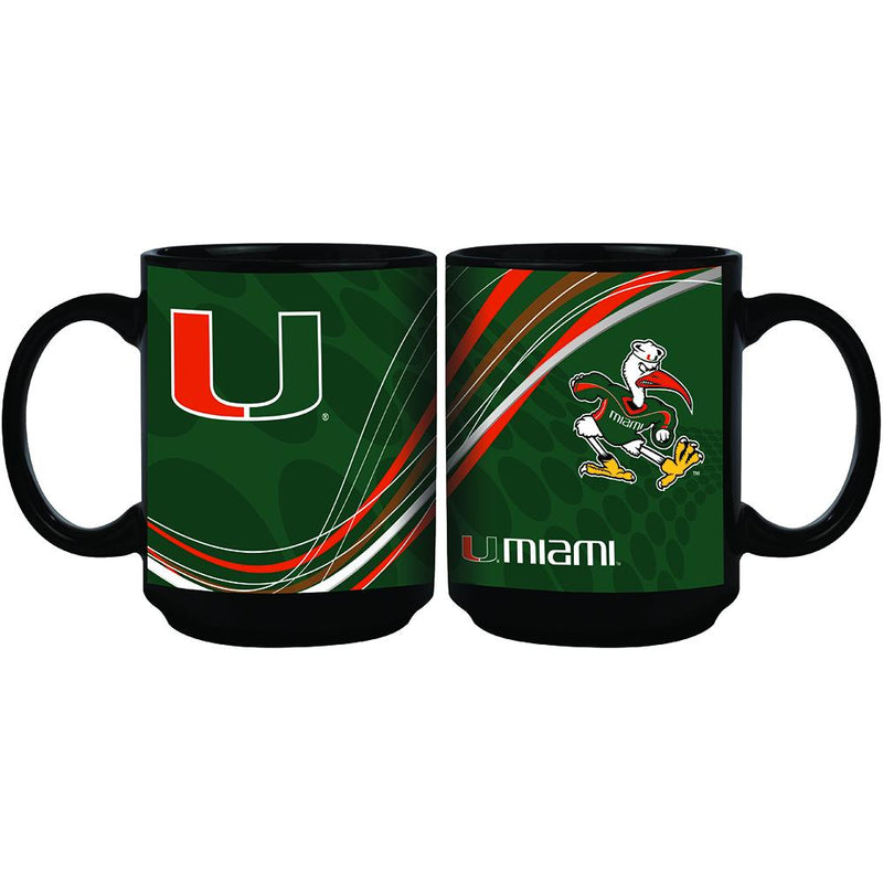 15oz Dynamic Style Mug | Miami COL, CurrentProduct, Drinkware_category_All, MIA, Miami Hurricanes 888966592421 $12