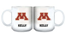 11oz White Personalized Ceramic Mug - Minnesota COL, CurrentProduct, Custom Drinkware, Drinkware_category_All, Gift Ideas, MIN, Minnesota Golden Gophers, Personalization, Personalized_Personalized 194207465066 $20.11