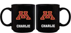 11oz Black Personalized Ceramic Mug - Minnesota COL, CurrentProduct, Custom Drinkware, Drinkware_category_All, Gift Ideas, MIN, Minnesota Golden Gophers, Personalization, Personalized_Personalized 194207388419 $20.11