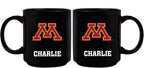 11oz Black Personalized Ceramic Mug - Minnesota COL, CurrentProduct, Custom Drinkware, Drinkware_category_All, Gift Ideas, MIN, Minnesota Golden Gophers, Personalization, Personalized_Personalized 194207388419 $20.11