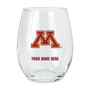 15oz Personalized Stemless Glass | Minnesota Golden Gophers