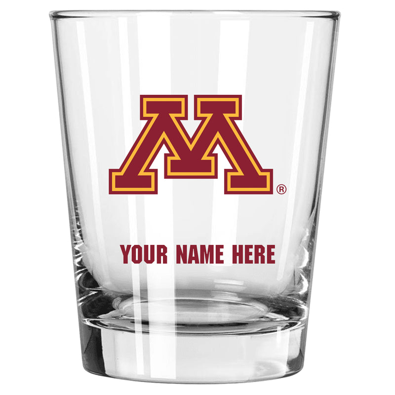 15oz Personalized Stemless Glass | Minnesota Golden Gophers