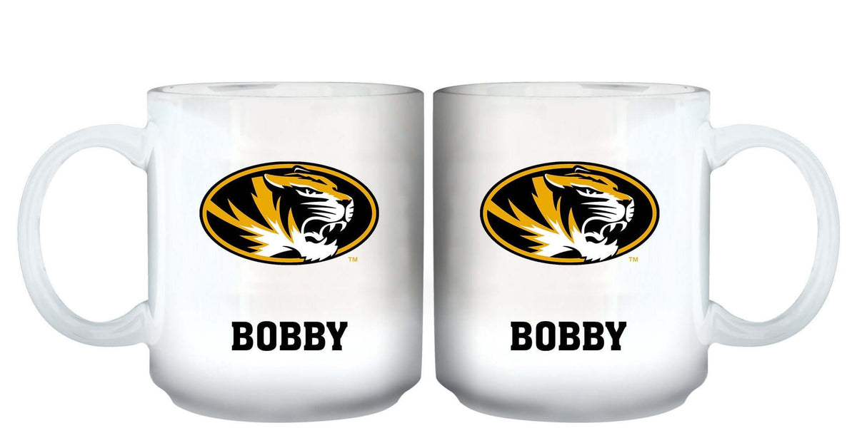 11oz White Personalized Ceramic Mug - Missouri COL, CurrentProduct, Custom Drinkware, Drinkware_category_All, Gift Ideas, Missouri Tigers, MIZ, Personalization, Personalized_Personalized 194207465073 $20.11