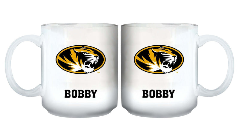 11oz White Personalized Ceramic Mug - Missouri COL, CurrentProduct, Custom Drinkware, Drinkware_category_All, Gift Ideas, Missouri Tigers, MIZ, Personalization, Personalized_Personalized 194207465073 $20.11