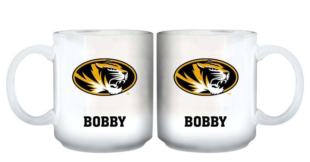 11oz White Personalized Ceramic Mug - Missouri COL, CurrentProduct, Custom Drinkware, Drinkware_category_All, Gift Ideas, Missouri Tigers, MIZ, Personalization, Personalized_Personalized 194207465073 $20.11
