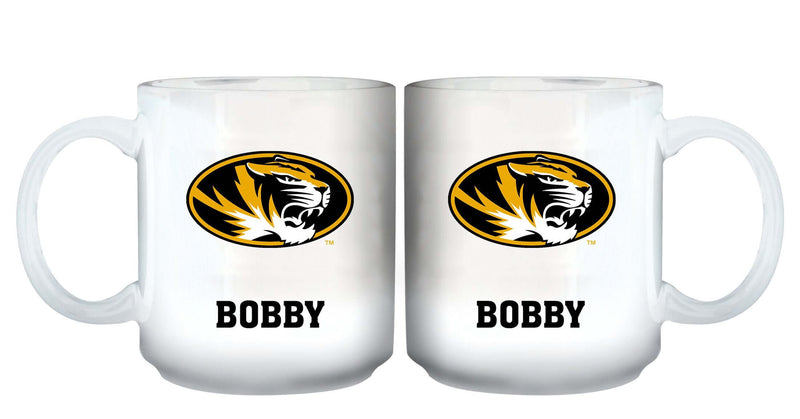11oz White Personalized Ceramic Mug - Missouri COL, CurrentProduct, Custom Drinkware, Drinkware_category_All, Gift Ideas, Missouri Tigers, MIZ, Personalization, Personalized_Personalized 194207465073 $20.11