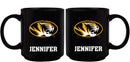 11oz Black Personalized Ceramic Mug - Missouri COL, CurrentProduct, Custom Drinkware, Drinkware_category_All, Gift Ideas, Missouri Tigers, MIZ, Personalization, Personalized_Personalized 194207373859 $20.11