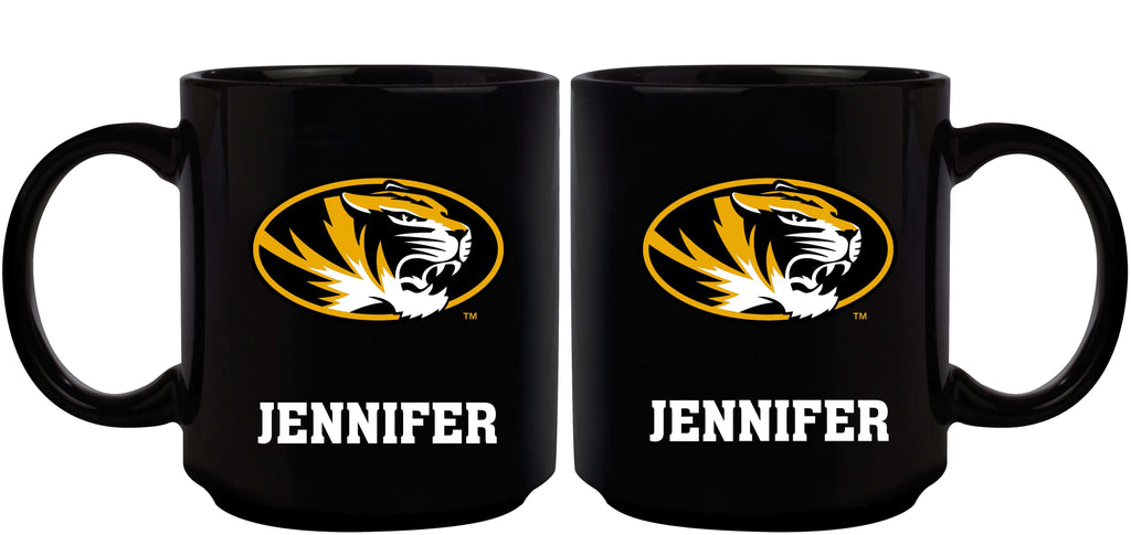 11oz Black Personalized Ceramic Mug - Missouri COL, CurrentProduct, Custom Drinkware, Drinkware_category_All, Gift Ideas, Missouri Tigers, MIZ, Personalization, Personalized_Personalized 194207373859 $20.11