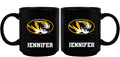 11oz Black Personalized Ceramic Mug - Missouri COL, CurrentProduct, Custom Drinkware, Drinkware_category_All, Gift Ideas, Missouri Tigers, MIZ, Personalization, Personalized_Personalized 194207373859 $20.11