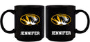 11oz Black Personalized Ceramic Mug - Missouri COL, CurrentProduct, Custom Drinkware, Drinkware_category_All, Gift Ideas, Missouri Tigers, MIZ, Personalization, Personalized_Personalized 194207373859 $20.11