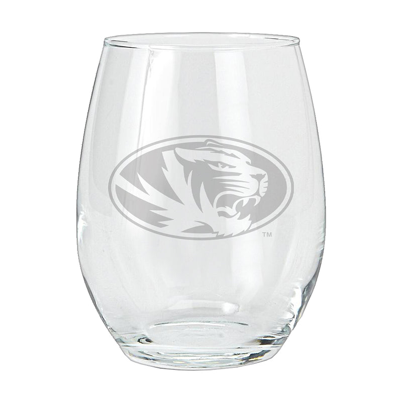 15oz Etched Stemless Tumbler | Missouri Tigers COL, CurrentProduct, Drinkware_category_All, Missouri Tigers, MIZ 194207264997 $12.49