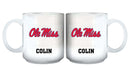 11oz White Personalized Ceramic Mug - Mississippi COL, CurrentProduct, Custom Drinkware, Drinkware_category_All, Gift Ideas, Mississippi Ole Miss, MS, Personalization, Personalized_Personalized 194207465080 $20.11