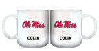 11oz White Personalized Ceramic Mug - Mississippi COL, CurrentProduct, Custom Drinkware, Drinkware_category_All, Gift Ideas, Mississippi Ole Miss, MS, Personalization, Personalized_Personalized 194207465080 $20.11