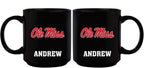 11oz Black Personalized Ceramic Mug - Mississippi COL, CurrentProduct, Custom Drinkware, Drinkware_category_All, Gift Ideas, Mississippi Ole Miss, MS, Personalization, Personalized_Personalized 194207373842 $20.11