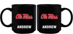 11oz Black Personalized Ceramic Mug - Mississippi COL, CurrentProduct, Custom Drinkware, Drinkware_category_All, Gift Ideas, Mississippi Ole Miss, MS, Personalization, Personalized_Personalized 194207373842 $20.11
