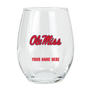 15oz Personalized Stemless Glass | Mississippi Ole Miss
