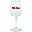 12.75oz Logo Girl Wine Glass Ole Miss COL, Holiday_category_All, Mississippi Ole Miss, MS, OldProduct 888966691421 $12.5