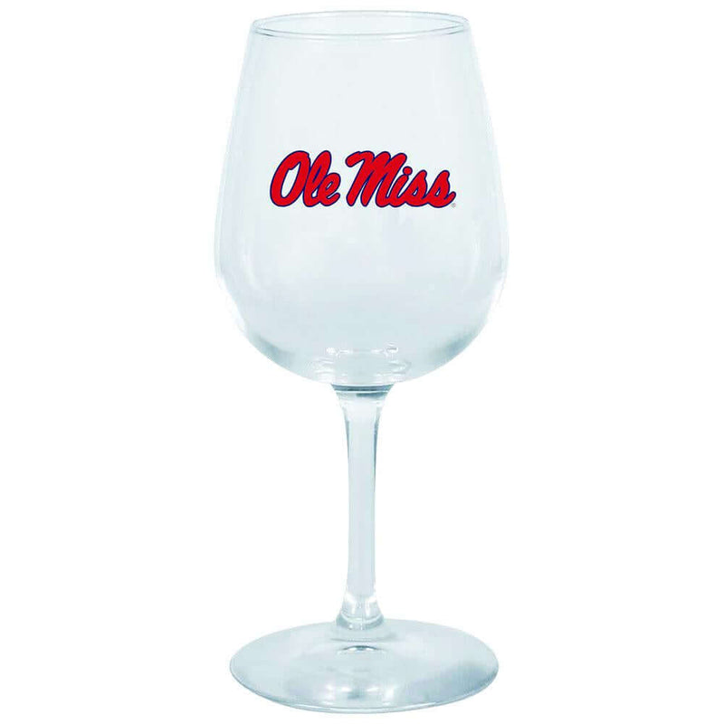 12.75oz Decal Wine Glass Ole Miss COL, Holiday_category_All, Mississippi Ole Miss, MS, OldProduct 888966691421 $12
