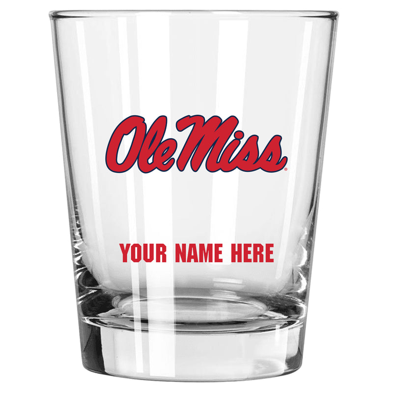 15oz Personalized Stemless Glass | Mississippi Ole Miss
