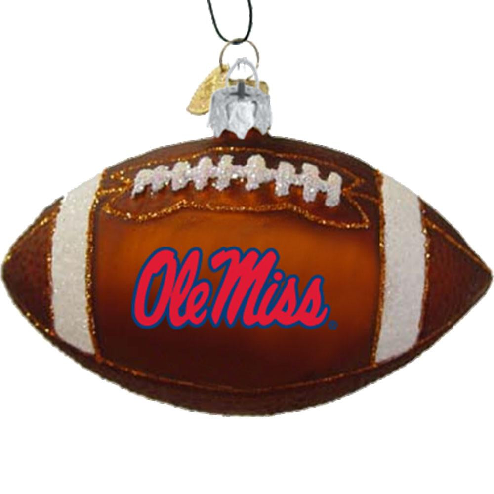 Blown Glass Football Ornament | Mississippi University
COL, Mississippi Ole Miss, MS, OldProduct
The Memory Company