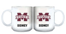 11oz White Personalized Ceramic Mug - Mississippi State COL, CurrentProduct, Custom Drinkware, Drinkware_category_All, Gift Ideas, Mississippi State Bulldogs, MSS, Personalization, Personalized_Personalized 194207465097 $20.11