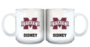 11oz White Personalized Ceramic Mug - Mississippi State COL, CurrentProduct, Custom Drinkware, Drinkware_category_All, Gift Ideas, Mississippi State Bulldogs, MSS, Personalization, Personalized_Personalized 194207465097 $20.11