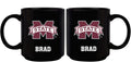 11oz Black Personalized Ceramic Mug - Mississippi State COL, CurrentProduct, Custom Drinkware, Drinkware_category_All, Gift Ideas, Mississippi State Bulldogs, MSS, Personalization, Personalized_Personalized 194207373835 $20.11